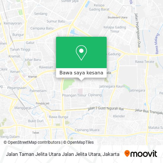 Peta Jalan Taman Jelita Utara Jalan Jelita Utara