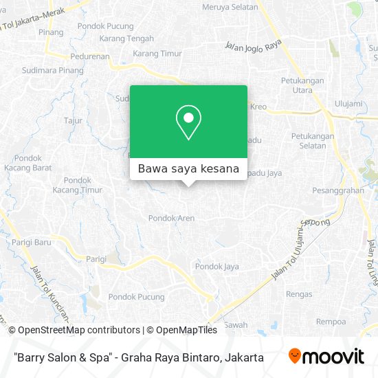 Peta "Barry Salon & Spa" - Graha Raya Bintaro