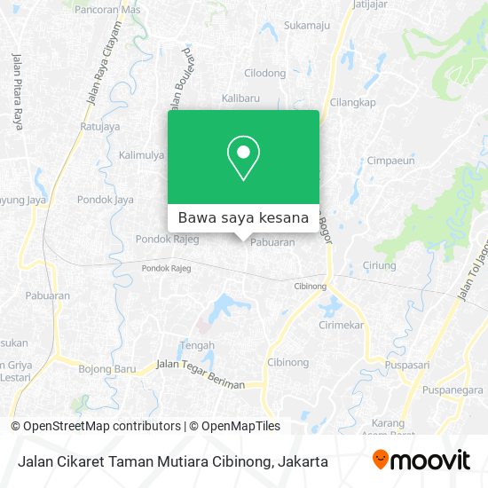 Peta Jalan Cikaret Taman Mutiara Cibinong