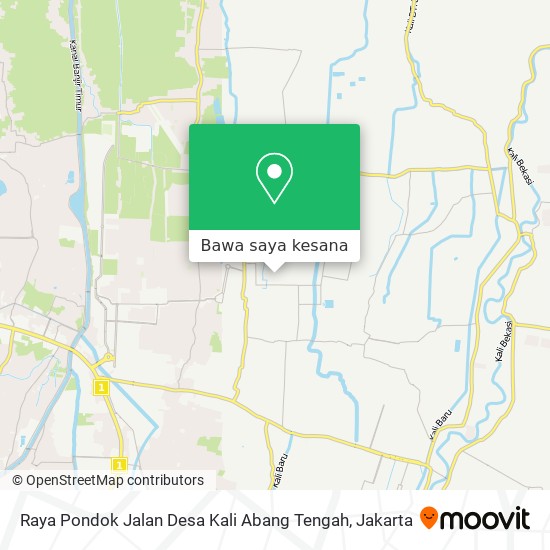 Peta Raya Pondok Jalan Desa Kali Abang Tengah