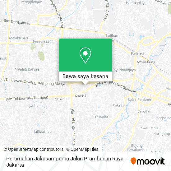 Peta Perumahan Jakasampurna Jalan Prambanan Raya