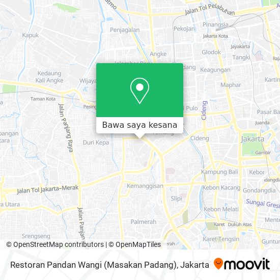 Peta Restoran Pandan Wangi (Masakan Padang)