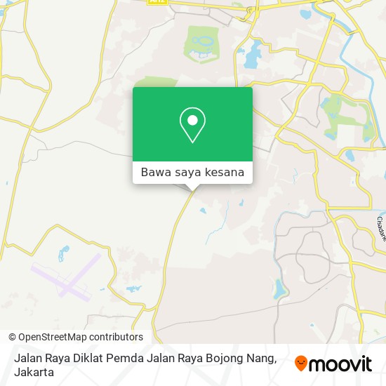 Peta Jalan Raya Diklat Pemda Jalan Raya Bojong Nang