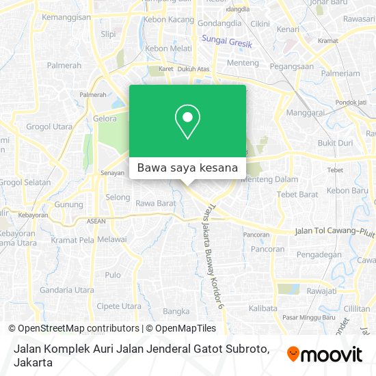 Peta Jalan Komplek Auri Jalan Jenderal Gatot Subroto