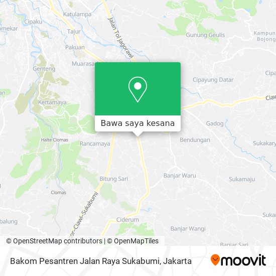 Peta Bakom Pesantren Jalan Raya Sukabumi