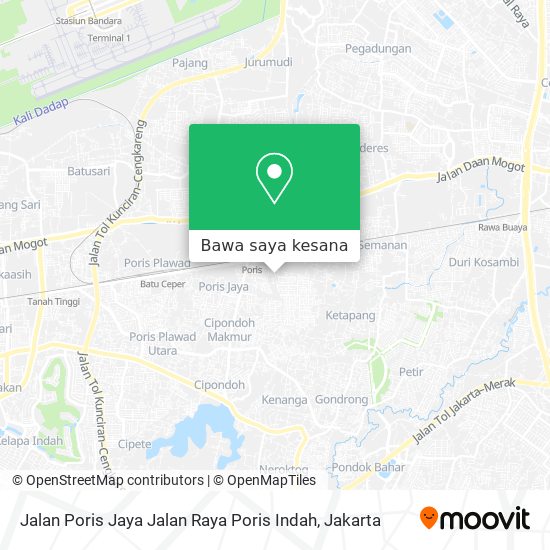 Peta Jalan Poris Jaya Jalan Raya Poris Indah