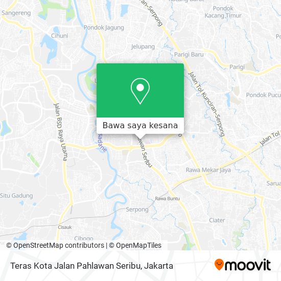 Peta Teras Kota Jalan Pahlawan Seribu