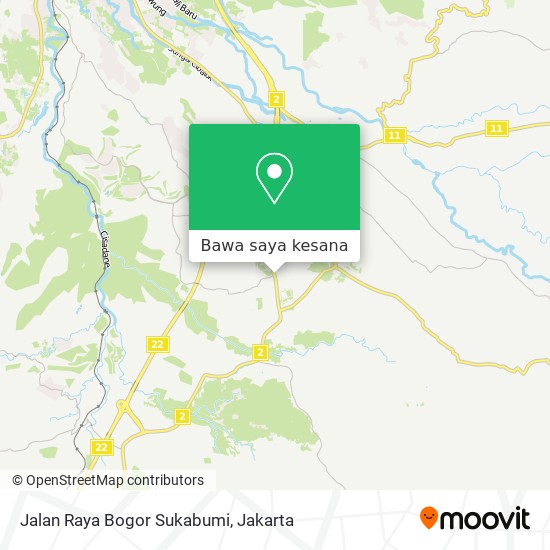 Peta Jalan Raya Bogor Sukabumi