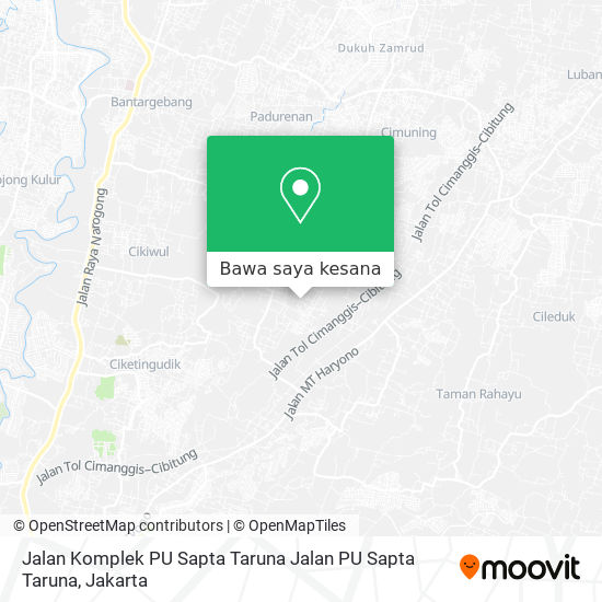 Peta Jalan Komplek PU Sapta Taruna Jalan PU Sapta Taruna