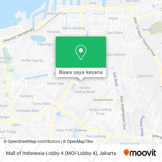 Peta Mall of Indonesia-Lobby 4 (MOI-Lobby 4)