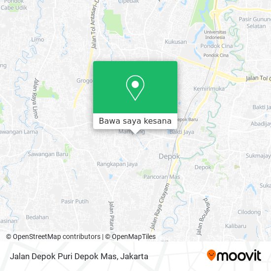 Peta Jalan Depok Puri Depok Mas