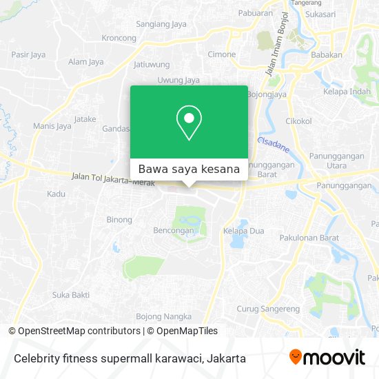Peta Celebrity fitness supermall karawaci