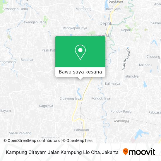 Peta Kampung Citayam Jalan Kampung Lio Cita