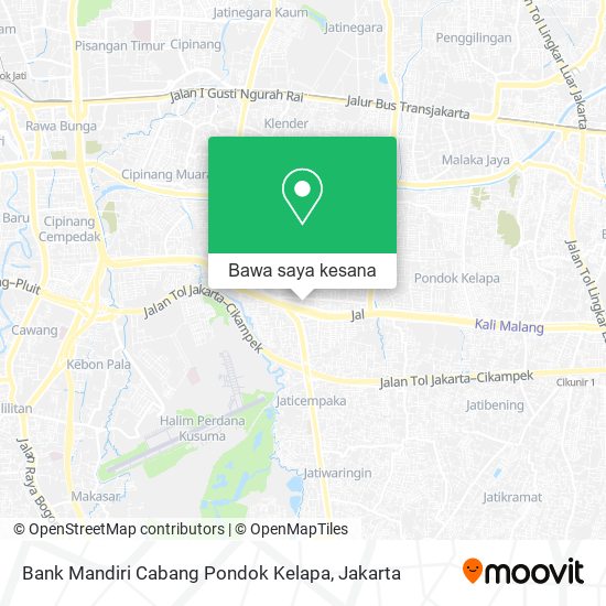 Peta Bank Mandiri Cabang Pondok Kelapa