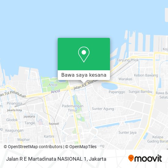 Peta Jalan R E Martadinata NASIONAL 1