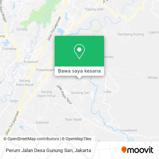 Peta Perum Jalan Desa Gunung Sari