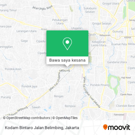 Peta Kodam Bintaro Jalan Belimbing