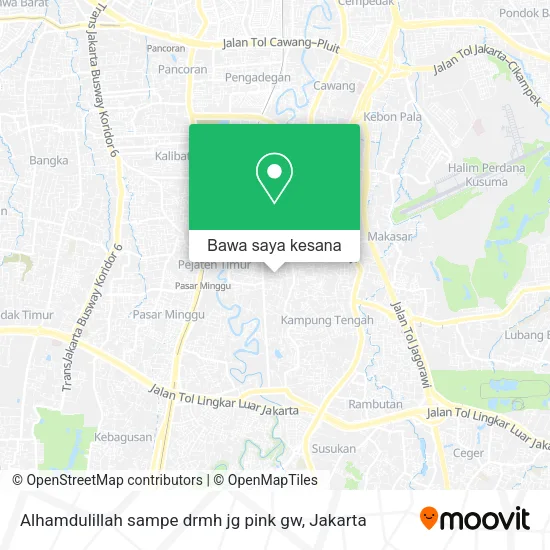 Peta Alhamdulillah sampe drmh jg pink gw