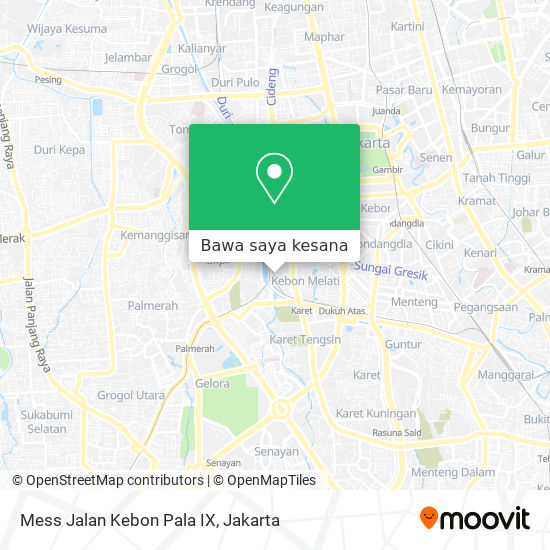 Peta Mess Jalan Kebon Pala IX