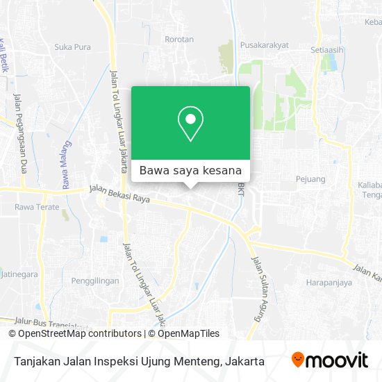 Peta Tanjakan Jalan Inspeksi Ujung Menteng