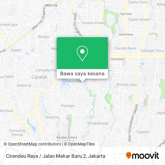 Peta Cirendeu Raya / Jalan Mekar Baru 2