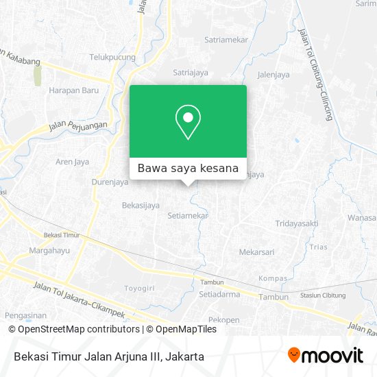 Peta Bekasi Timur Jalan Arjuna III