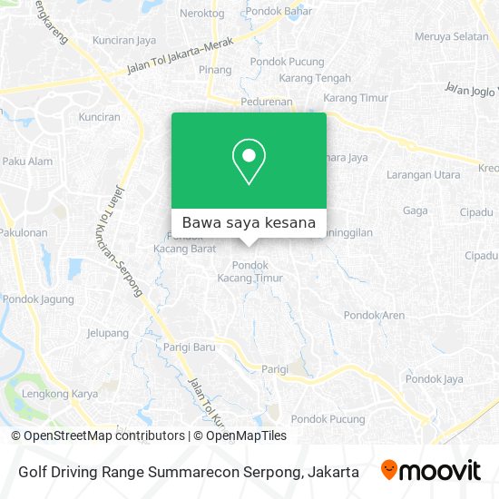 Peta Golf Driving Range Summarecon Serpong