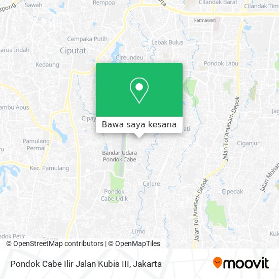 Peta Pondok Cabe Ilir Jalan Kubis III