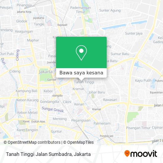 Peta Tanah Tinggi Jalan Sumbadra