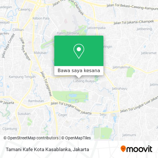 Peta Tamani Kafe Kota Kasablanka