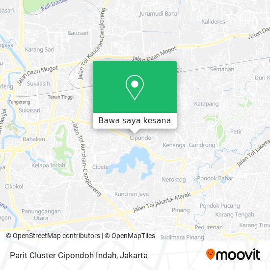 Peta Parit Cluster Cipondoh Indah