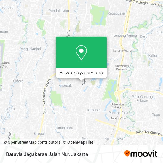 Peta Batavia Jagakarsa Jalan Nur