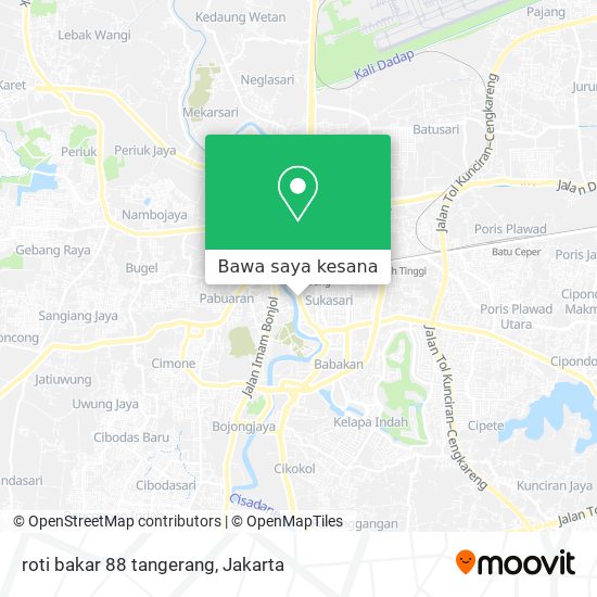 Peta roti bakar 88 tangerang