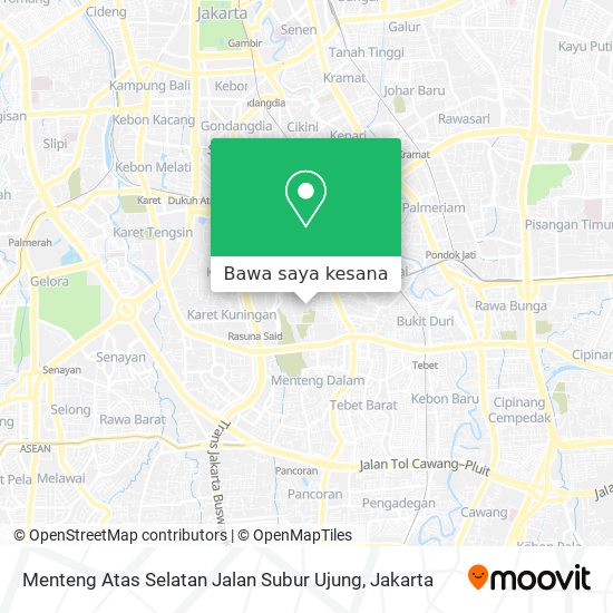 Peta Menteng Atas Selatan Jalan Subur Ujung