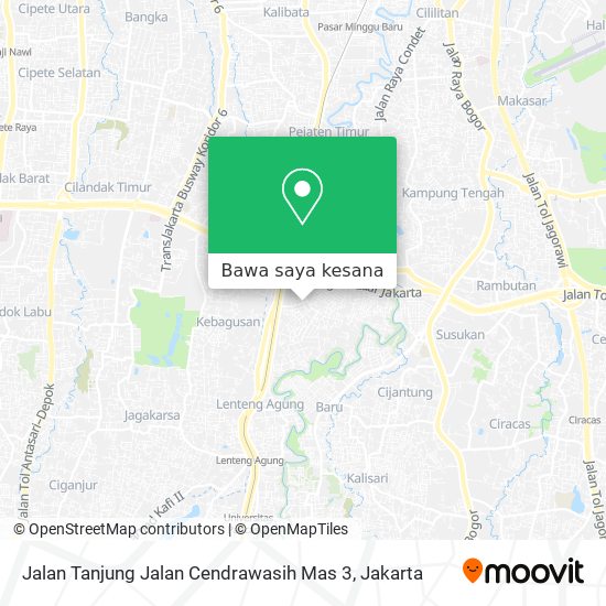 Peta Jalan Tanjung Jalan Cendrawasih Mas 3