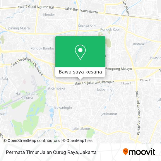 Peta Permata Timur Jalan Curug Raya