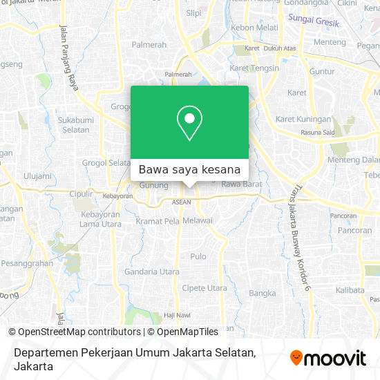 Peta Departemen Pekerjaan Umum Jakarta Selatan