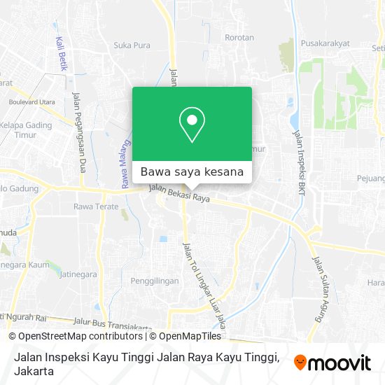 Peta Jalan Inspeksi Kayu Tinggi Jalan Raya Kayu Tinggi