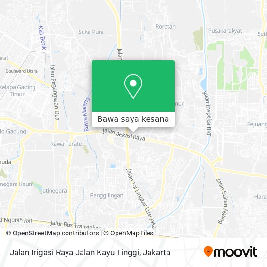 Peta Jalan Irigasi Raya Jalan Kayu Tinggi
