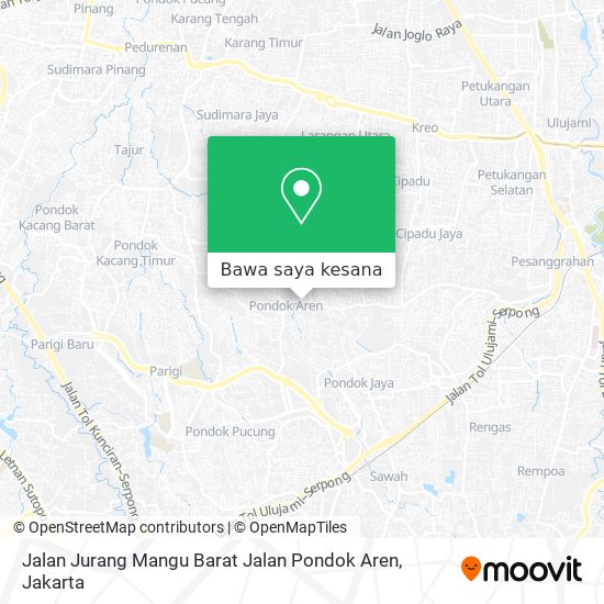 Peta Jalan Jurang Mangu Barat Jalan Pondok Aren