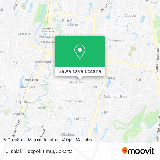 Peta Jl.salak 1 depok timur