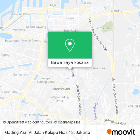 Peta Gading Asri VI Jalan Kelapa Nias 13