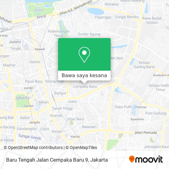 Peta Baru Tengah Jalan Cempaka Baru 9