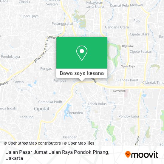 Peta Jalan Pasar Jumat Jalan Raya Pondok Pinang
