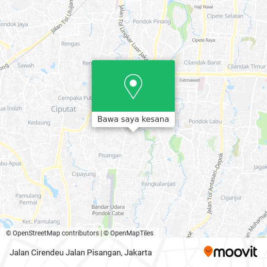 Peta Jalan Cirendeu Jalan Pisangan