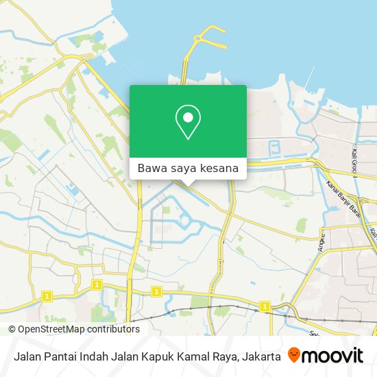 Peta Jalan Pantai Indah Jalan Kapuk Kamal Raya