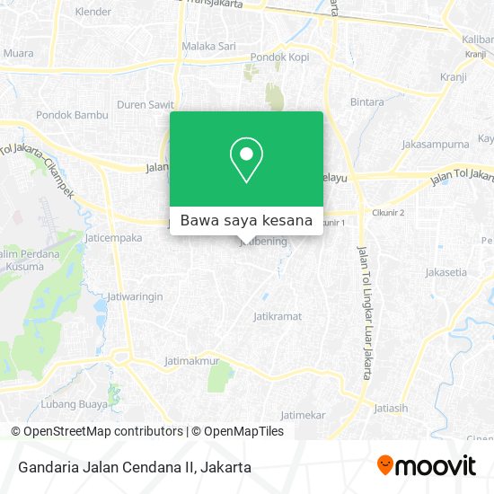 Peta Gandaria Jalan Cendana II