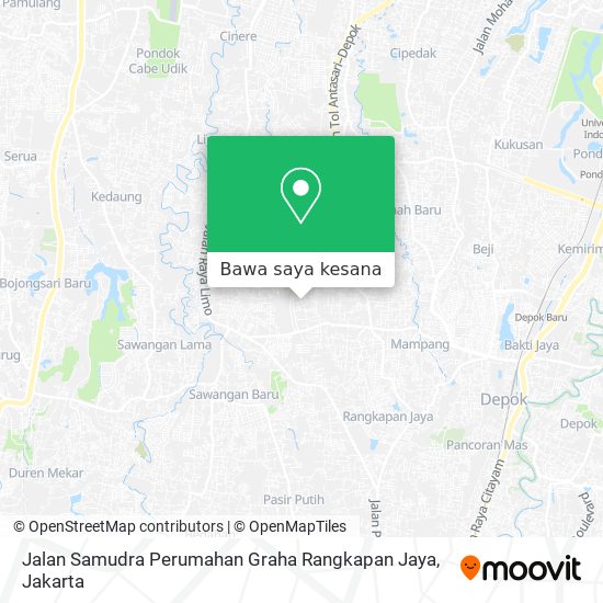 Peta Jalan Samudra Perumahan Graha Rangkapan Jaya