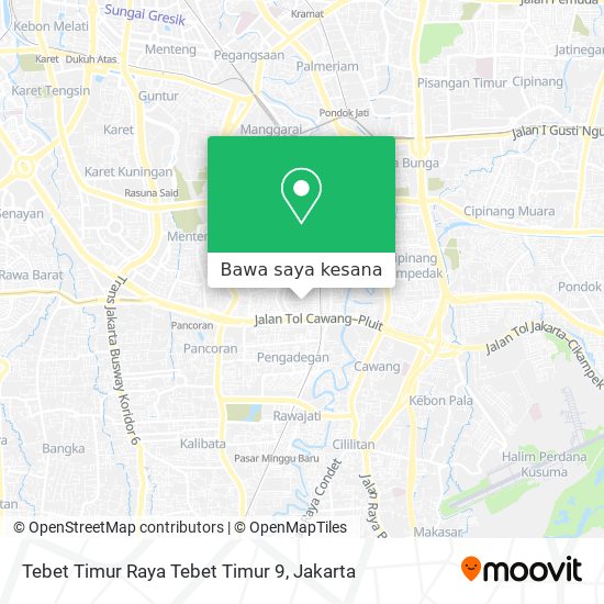 Peta Tebet Timur Raya Tebet Timur 9