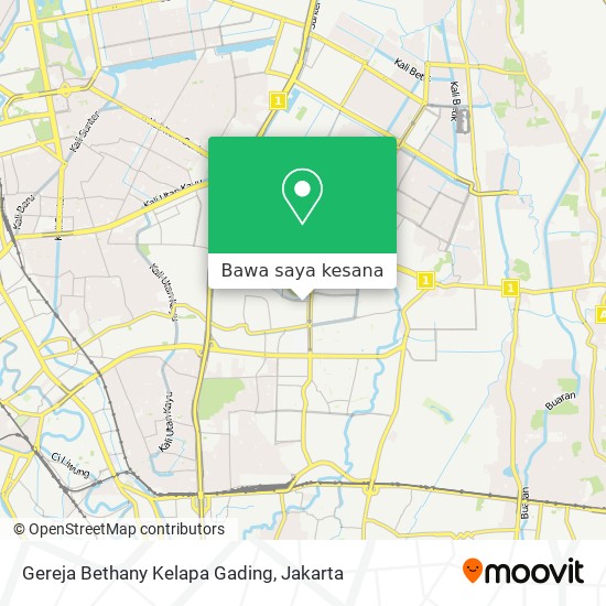 Peta Gereja Bethany Kelapa Gading